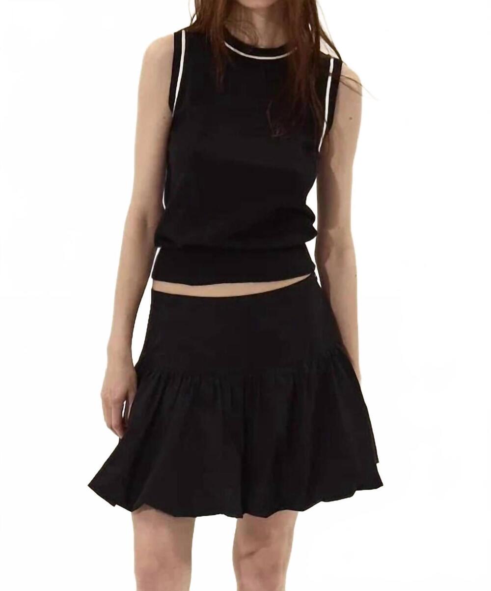 NEW DELUC parga mini skirt in black